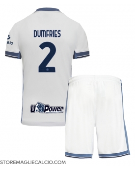 Inter Milan Denzel Dumfries #2 Maglia Gara Trasferta Repliche 2024-25 Bambino